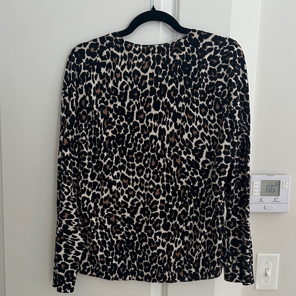 J. Crew Leopard Print Long Sleeve Tee in Black and Brown - Picture 3 of 8